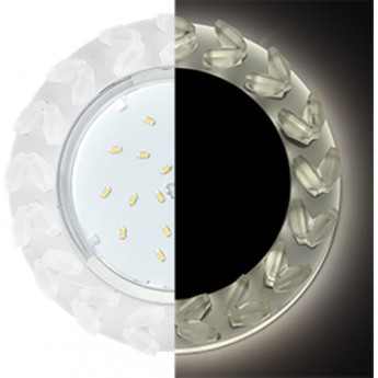 Встраиваемый светильник ECOLA GX53 H4 LD5361 GLASS SM53RNEFB прозрачный матовый, хром Встраиваемый светильник ECOLA GX53 H4 LD5361 GLASS SM53RNEFB прозрачный матовый, хром